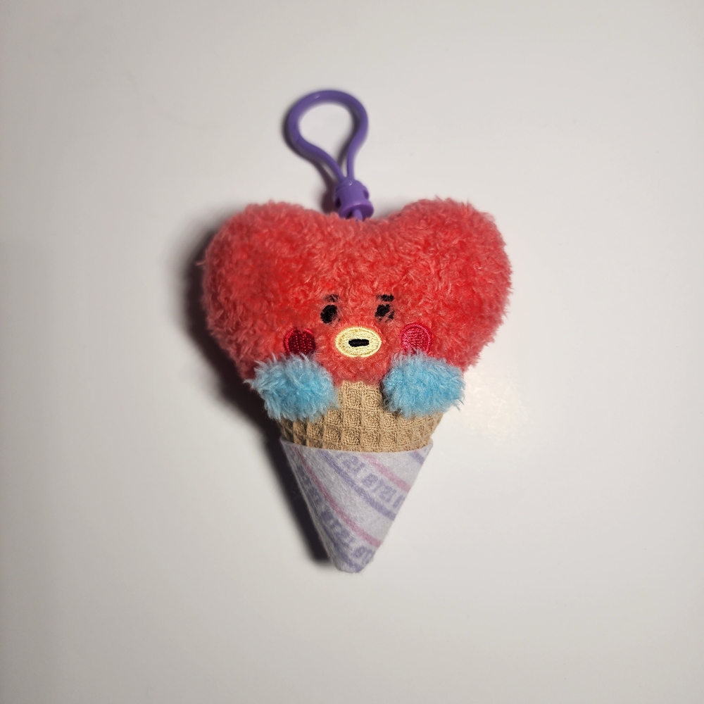 BT21 TATA Plush Ice Cream Cone Bag Charm